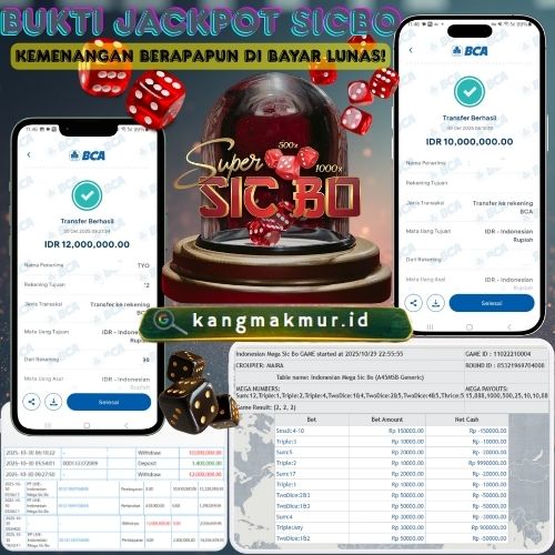 Bukti WD 22 juta Sicbo di Baharbet