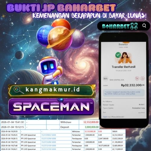 Bukti WD 32,3 juta Spaceman di Baharbet